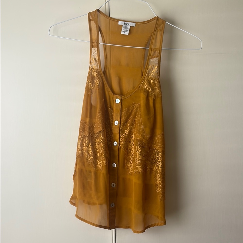 Sheer Button-Down Top small
